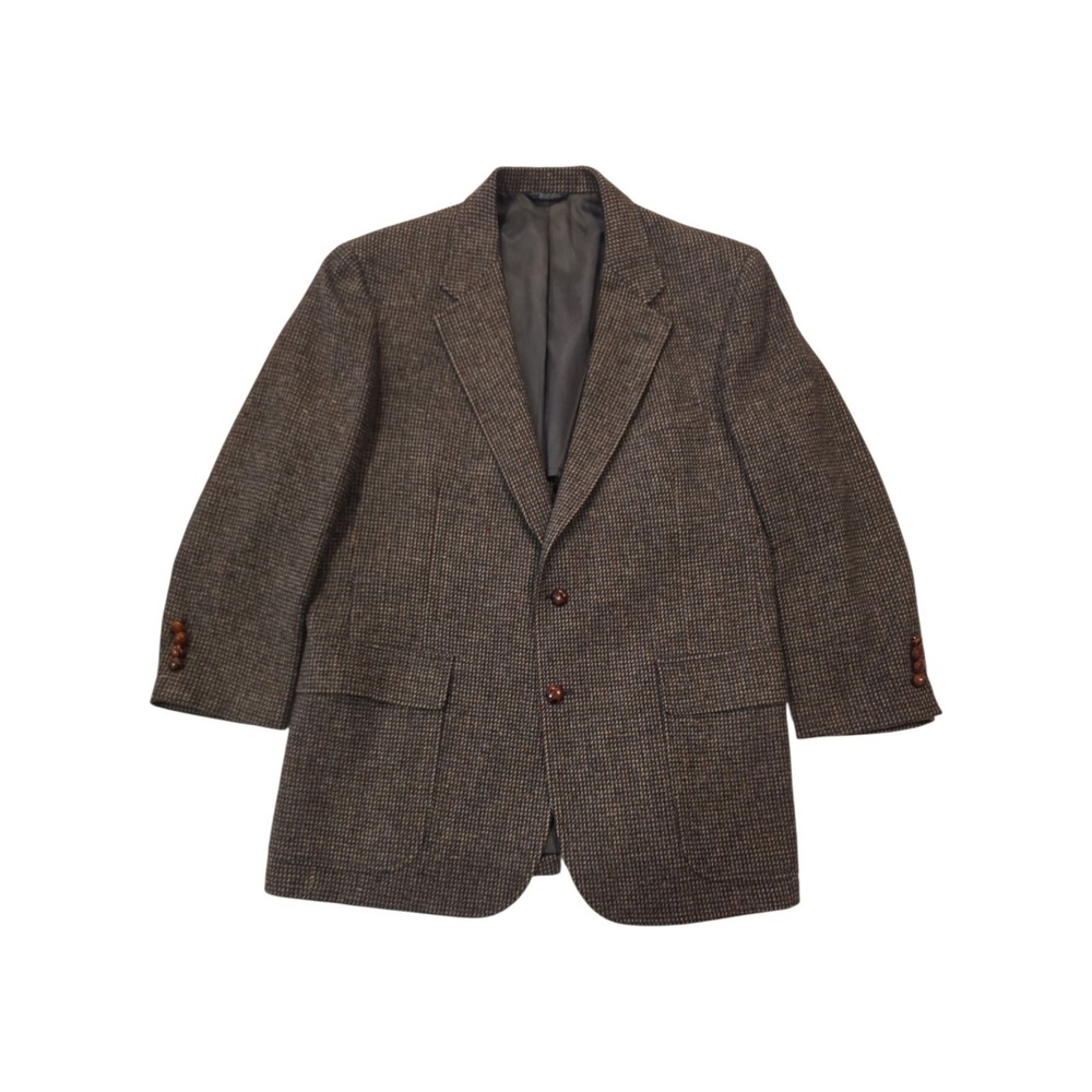 Vintage Cricketeer Sanger Harris Tweed Sport Coat 42R Large Wool USA Blazer